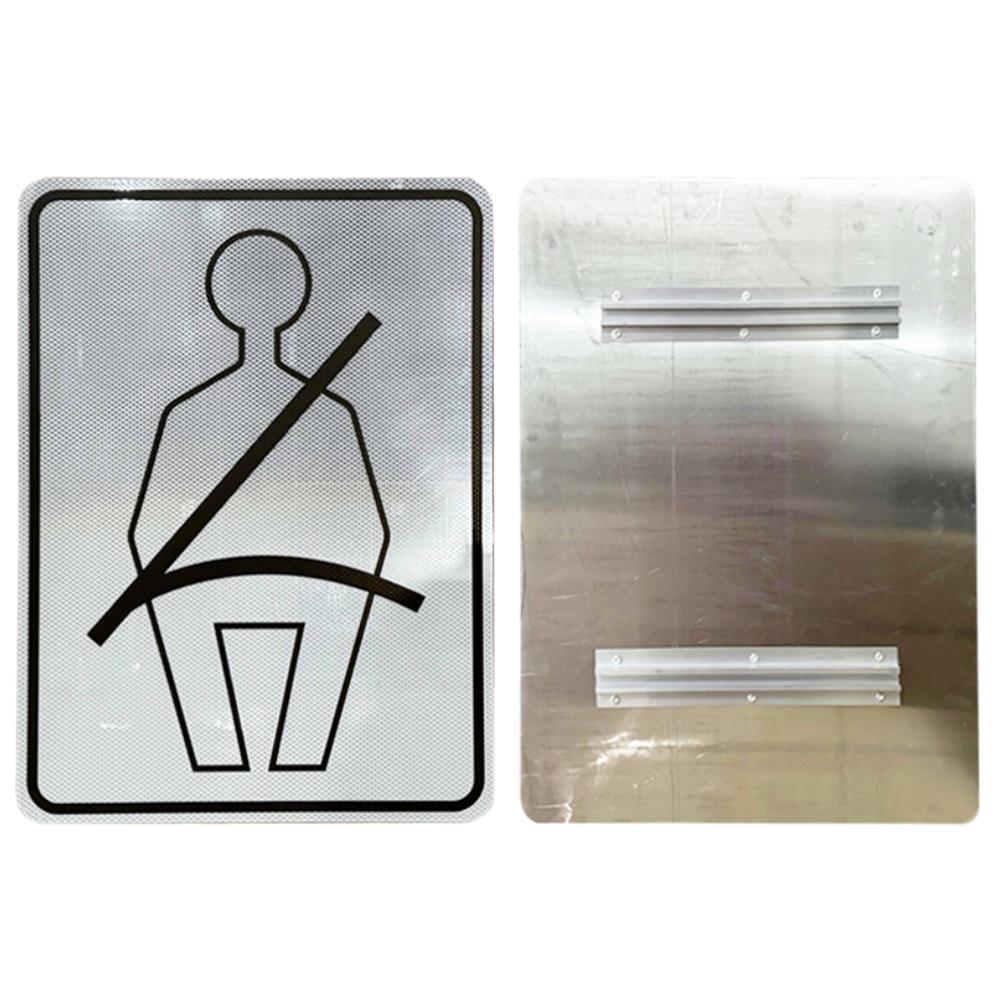 Diamond Grade Reflective Aluminum Seat Belt Sign - 